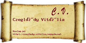 Czeglédy Vitália névjegykártya